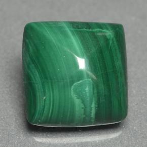 Malachite Vert moyen naturelle Carré, 4.43 ct, Opaque