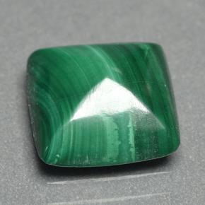 Malachite Vert moyen naturelle Carré, 4.43 ct, Opaque
