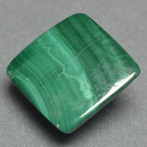 Malachite Vert moyen naturelle Carré, 4.43 ct, Opaque