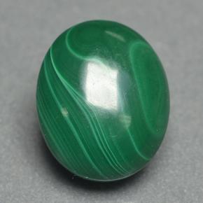 Malachite Vert multicolore naturelle Coupe ovale, 3.90 ct, Opaque