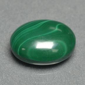 Malachite Vert multicolore naturelle Coupe ovale, 3.90 ct, Opaque