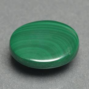 Malachite Vert multicolore naturelle Coupe ovale, 3.90 ct, Opaque