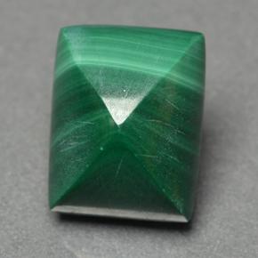 Malachite Vert multicolore naturelle Baquette, 3.97 ct, Opaque