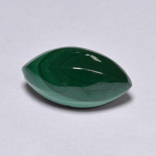 Malachite vert naturelle marquise, 1,82 ct, opaque
