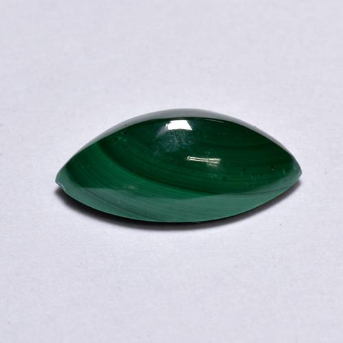 Malachite vert naturelle marquise, 1,82 ct, opaque