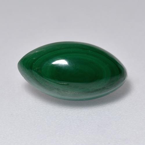 Malachite vert naturelle marquise, 3,66 ct, opaque