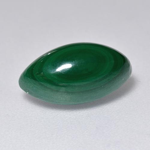 Malachite vert naturelle marquise, 3,66 ct, opaque