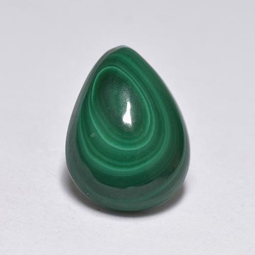 Malachite Vert moyen naturelle En forme de poire, 1.81 ct, Opaque