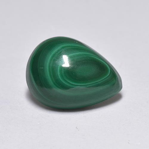 Malachite Vert moyen naturelle En forme de poire, 1.81 ct, Opaque