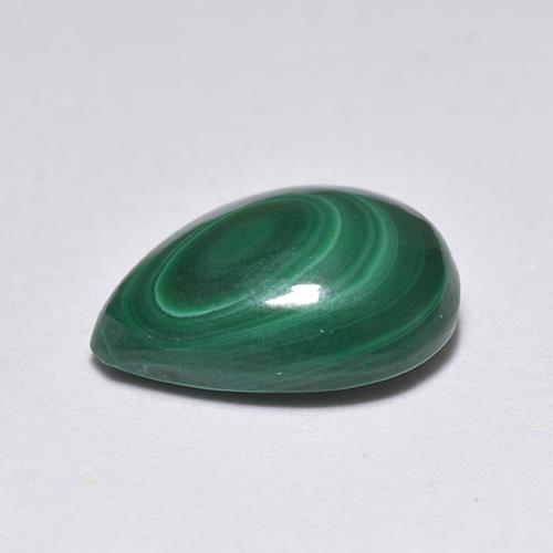 Malachite Vert moyen naturelle En forme de poire, 1.81 ct, Opaque