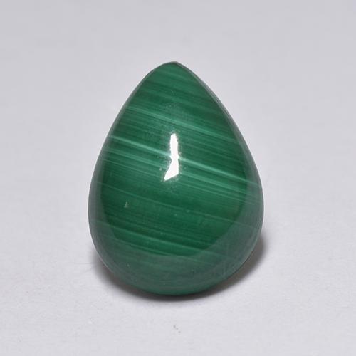 Malachite vert naturelle en forme de poire, 2,51 ct, opaque