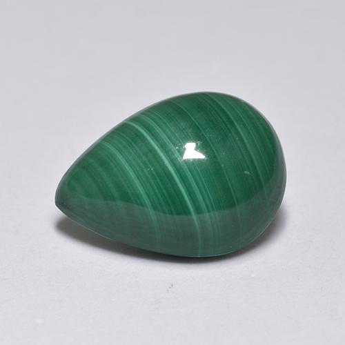 Malachite vert naturelle en forme de poire, 2,51 ct, opaque