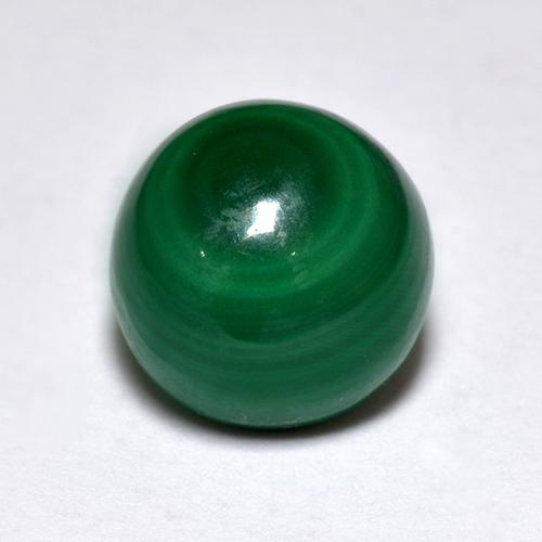 Malachite vert naturelle coupe roude, 2,28 ct, opaque