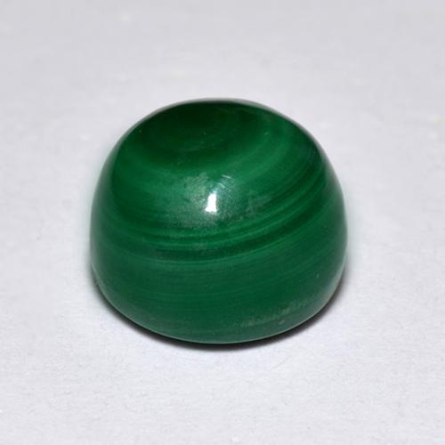 Malachite vert naturelle coupe roude, 2,28 ct, opaque