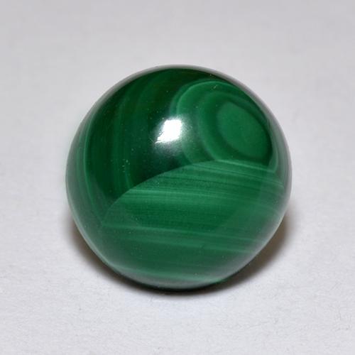 Malachite vert naturelle coupe roude, 2,32 ct, opaque