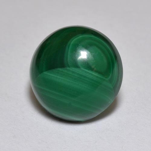 Malachite vert naturelle coupe roude, 2,32 ct, opaque