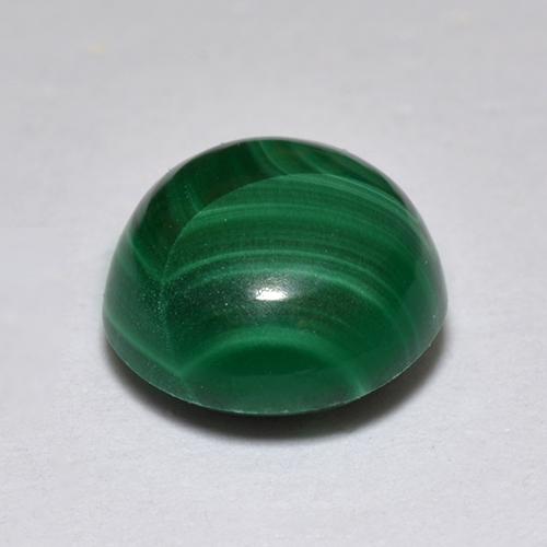 Malachite vert naturelle coupe roude, 2,32 ct, opaque