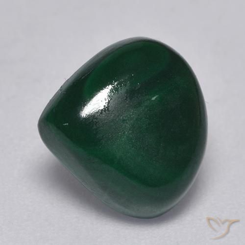 Malachite Vert pin naturelle En forme de poire, 4.40 ct, Opaque