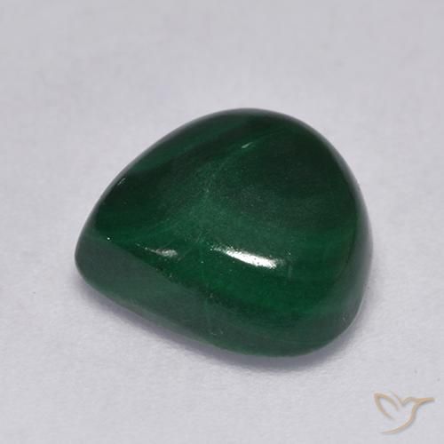 Malachite Vert pin naturelle En forme de poire, 4.40 ct, Opaque