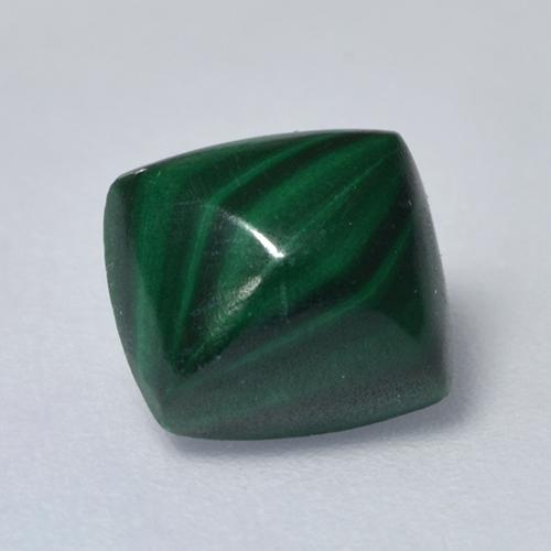 Malachite vert naturelle coupe coussin, 1,69 ct, opaque