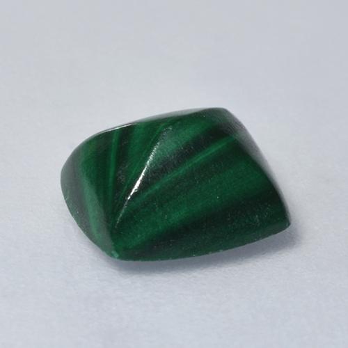 Malachite vert naturelle coupe coussin, 1,69 ct, opaque