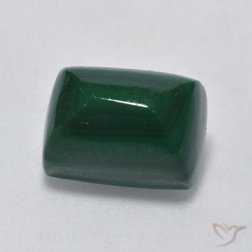 Malachite Vert moyen naturelle Baquette, 5.28 ct, Opaque