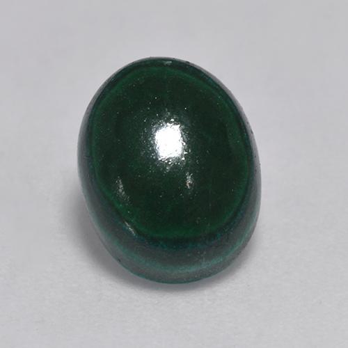 Malachite vert naturelle coupe ovale, 3,23 ct, opaque
