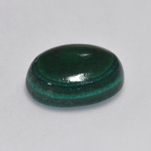 Malachite vert naturelle coupe ovale, 3,23 ct, opaque