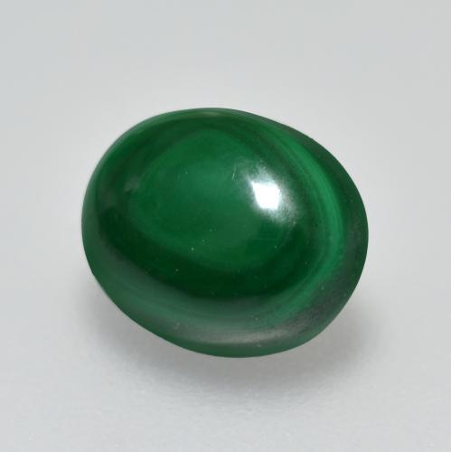 Malachite vert naturelle coupe ovale, 2,51 ct, opaque