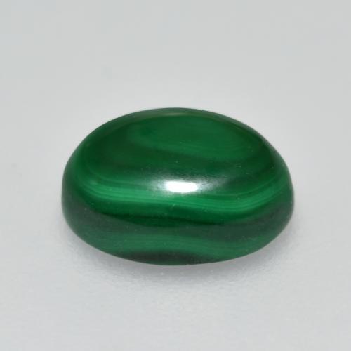Malachite vert naturelle coupe ovale, 2,51 ct, opaque