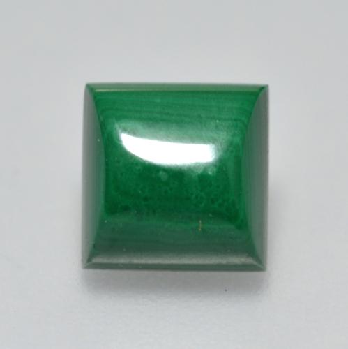 Malachite vert naturelle carré, 2,51 ct, opaque