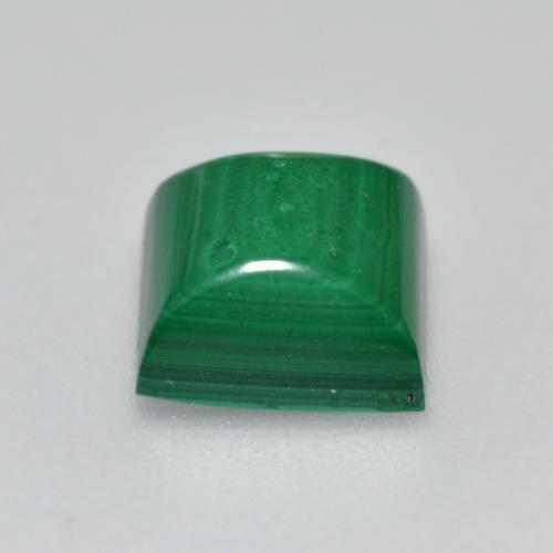 Malachite vert naturelle carré, 2,51 ct, opaque