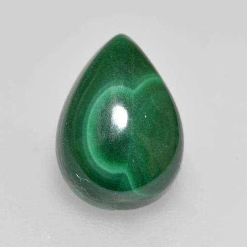 Malachite vert naturelle en forme de poire, 2,58 ct, opaque
