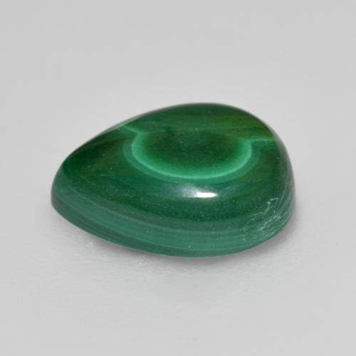 Malachite vert naturelle en forme de poire, 2,58 ct, opaque