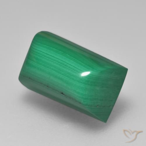 Malachite Vert naturelle Baquette, 7.26 ct, Opaque