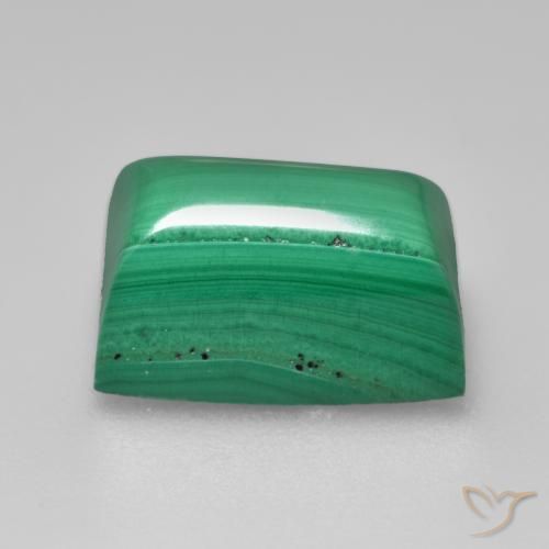 Malachite Vert naturelle Baquette, 7.26 ct, Opaque