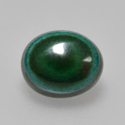 Malachite vert naturelle coupe ovale, 1,42 ct, opaque