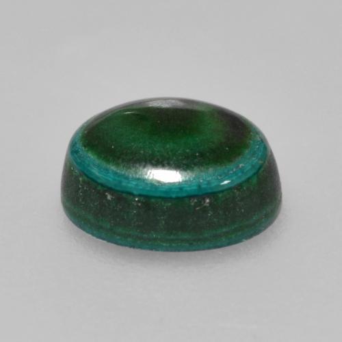 Malachite vert naturelle coupe ovale, 1,42 ct, opaque