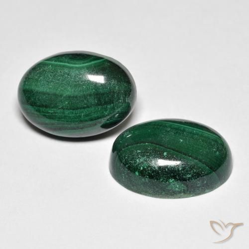 Shop natural 15.96ct Vert foncé Malachite gems, ovale, from Congo at GemSelect. In stock, global shipping!
