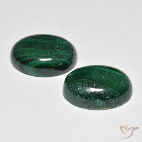 Shop natural 15.96ct Vert foncé Malachite gems, ovale, from Congo at GemSelect. In stock, global shipping!