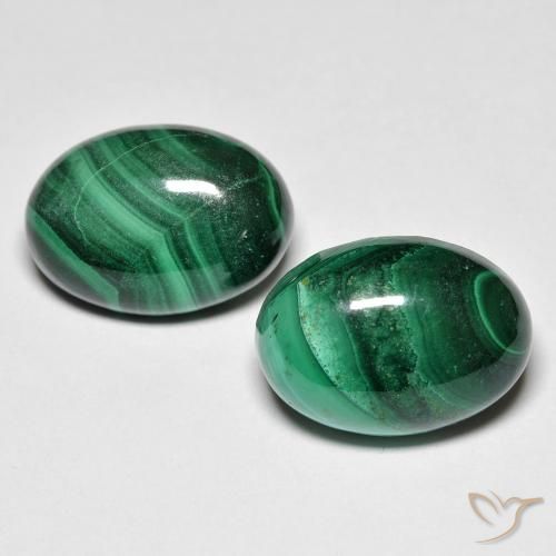 Achetez naturel 15,86ct multicolore malachite gems, coupe ovale, en provenance congo chez gemselect. en stock, livraison internationale!
