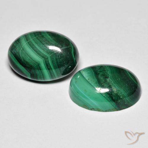 Achetez naturel 15,86ct multicolore malachite gems, coupe ovale, en provenance congo chez gemselect. en stock, livraison internationale!