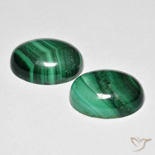 Achetez naturel 15,86ct multicolore malachite gems, coupe ovale, en provenance congo chez gemselect. en stock, livraison internationale!