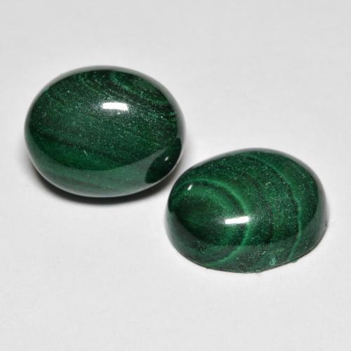Achetez naturel 13.95ct Vert foncé Malachite gems, Coupe ovale, En provenance Congo chez GemSelect. En stock, livraison internationale!