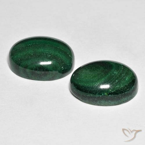 Achetez naturel 17,59ct vert malachite gems, coupe ovale, en provenance congo chez gemselect. en stock, livraison internationale!