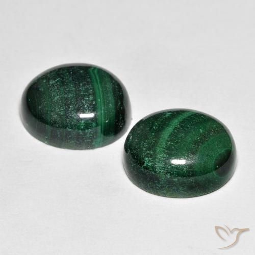 Achetez naturel 14,74ct vert malachite gems, coupe ovale, en provenance congo chez gemselect. en stock, livraison internationale!