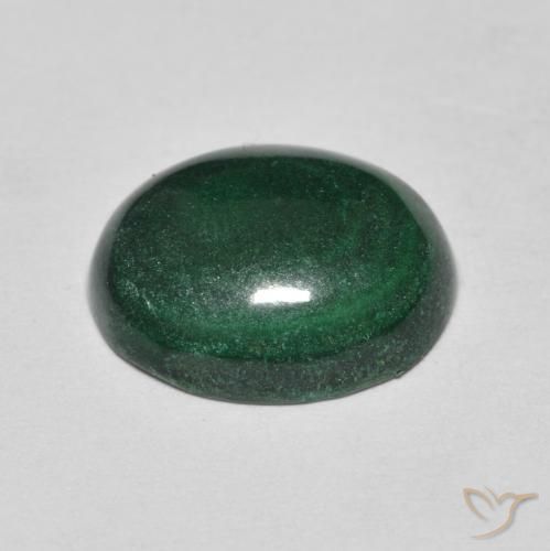 Malachite Vert moyen naturelle ovale, 5.60 ct, Opaque