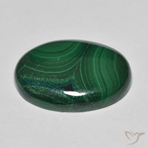 Malachite Vert naturelle ovale, 11.40 ct, Opaque