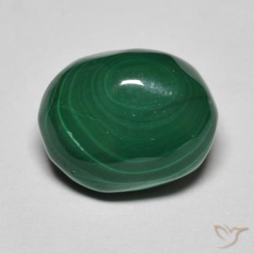 5.35ct Naturel Vert Malachite, ovale, Opaque