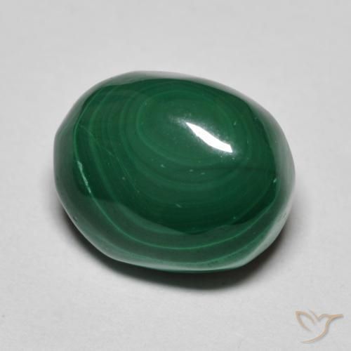 Malachite Vert naturelle ovale, 5.35 ct, Opaque